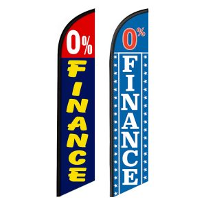0% Finance 12FT tall Feather Flag Banner