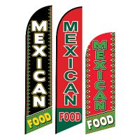 Mexican Food Feather Flag for Restaurants Sign