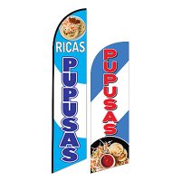 Pupusas Feather Flag for Mexican Food Restaurants Sign