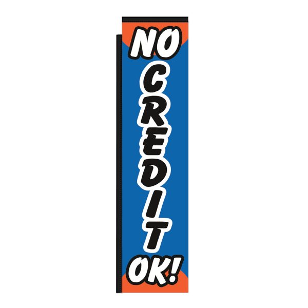 No Credit OK 12Ft Tall Rectangle Boomer Flag
