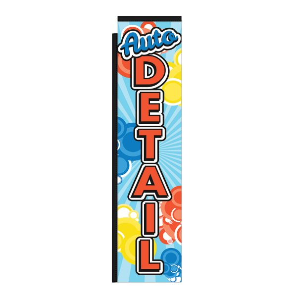 Auto Detail 12Ft Tall Rectangle Boomer Flag