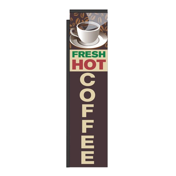 Fresh Hot Coffee 12Ft Tall Rectangle Boomer Flag