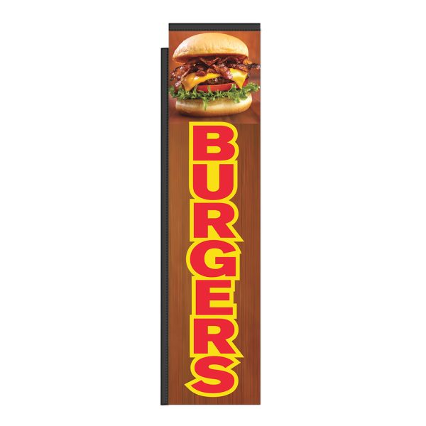 Burgers 12Ft Tall Rectangle Boomer Flag