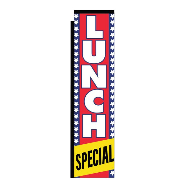 Lunch Special 12Ft Tall Rectangle Boomer Flag