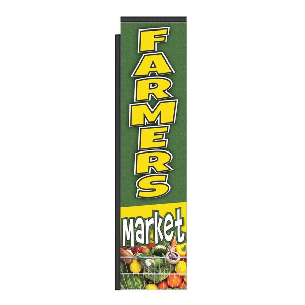 Farmers Market 12Ft Tall Rectangle Boomer Flag
