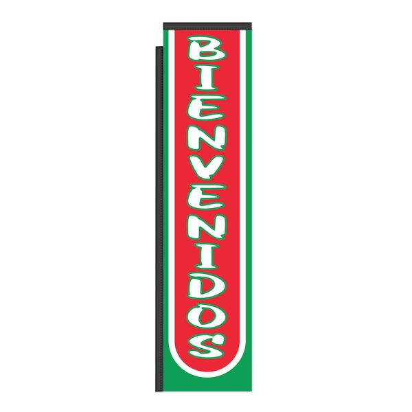 Bienvenidos 12Ft Tall Rectangle Boomer Flag