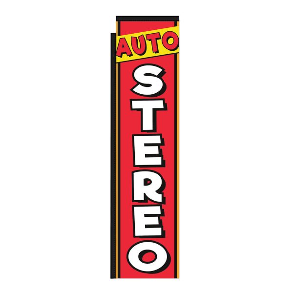 Auto Stereo 12Ft Tall Rectangle Boomer Flag