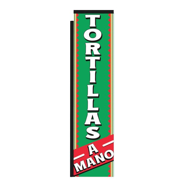 Tortillas A Mano 12Ft Tall Rectangle Boomer Flag