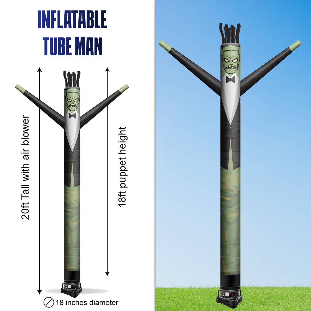 Frankenstein 18ft Inflatable Tube Man Air Powered Dancer - Image 6