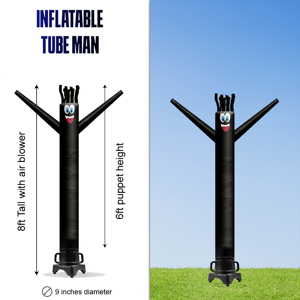 Solid Color 6ft Inflatable Tube Man Air Powered Dancer - Image 5