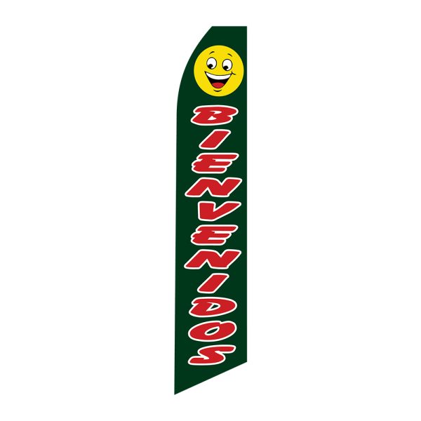 Bienvenidos - Super Novo Flag 12 ft Tall Sign