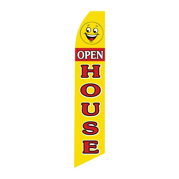 Open House - Super Novo Flag 12 ft Tall Sign