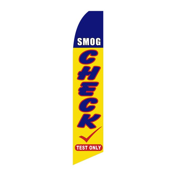 Smog test Only - Super Novo Flag 12 ft Tall Sign