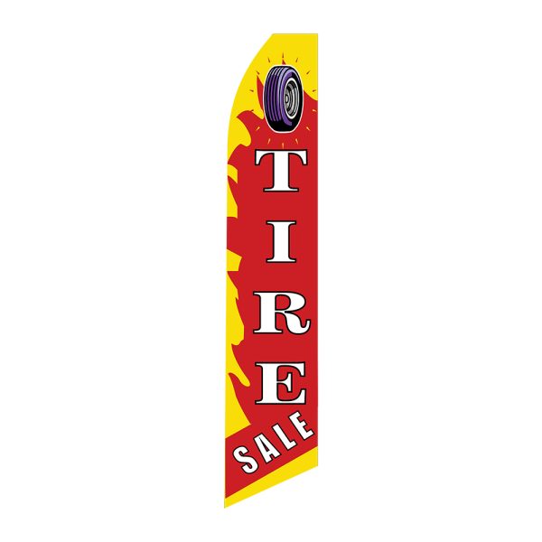 Tire Sale - Super Novo Flag 12 ft Tall Sign