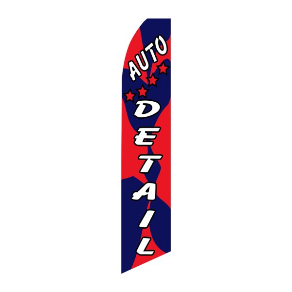 Auto Detail - Super Novo Flag 12 ft Tall Sign