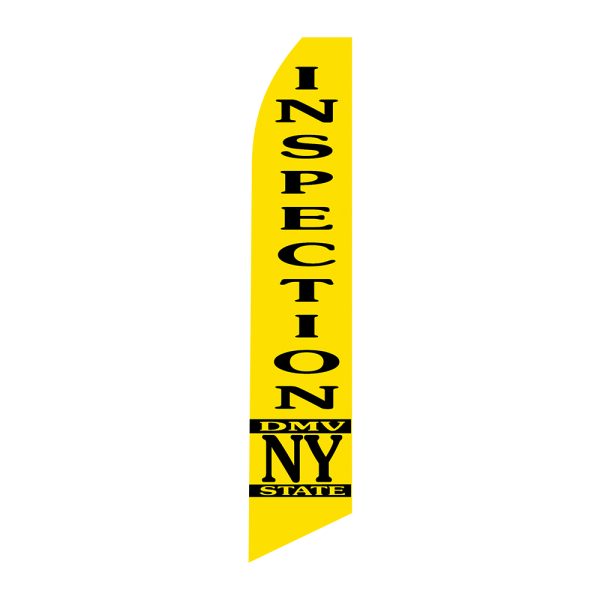 Inspection NY DMV - Super Novo Flag 12 ft Tall Sign