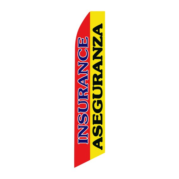 Insurance Aseguranza- Super Novo Flag 12 ft Tall Sign
