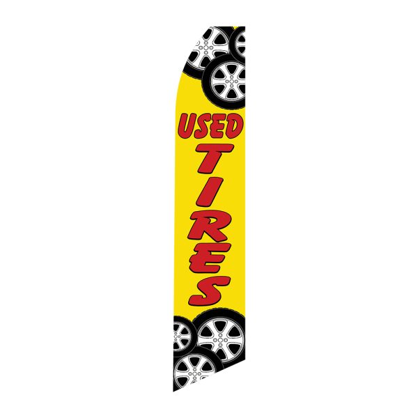 Used Tire - Super Novo Flag 12 ft Tall Sign