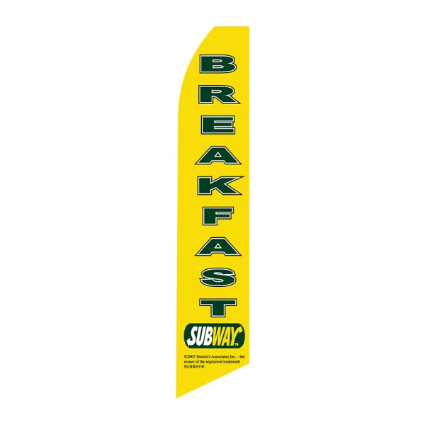 Subway Breakfast - Super Novo Flag 12 ft Tall Sign