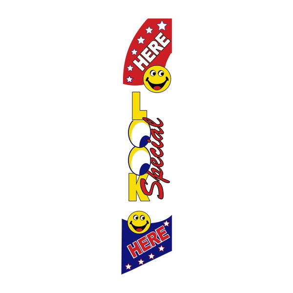 Look Special Here - Super Novo Flag 12 ft Tall Sign