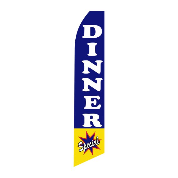 Dinner Special- Super Novo Flag 12 ft Tall Sign