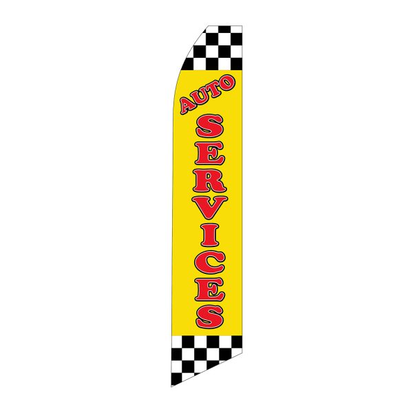 Auto Services - Super Novo Flag 12 ft Tall Sign