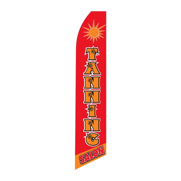 Tanning Salon - Super Novo Flag 12 ft Tall Sign