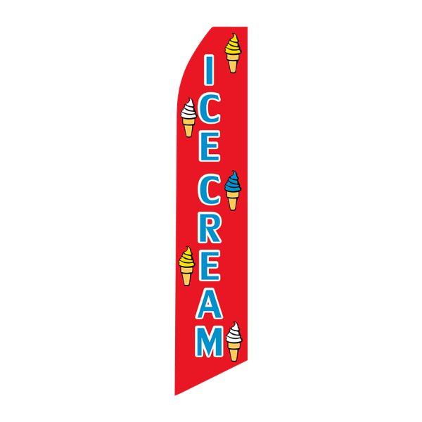 Ice Cream - Super Novo Flag 12 ft Tall Sign
