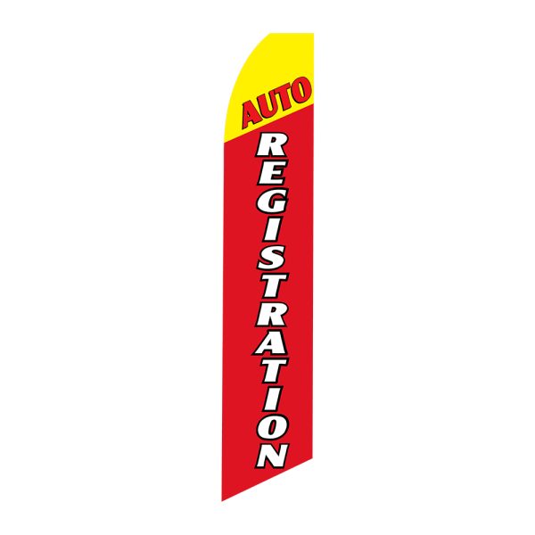 Auto Registration - Super Novo Flag 12 ft Tall Sign