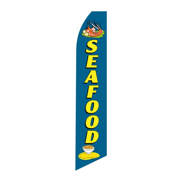 Seafood - Super Novo Flag 12 ft Tall Sign