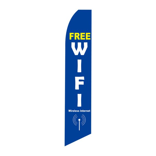 Free Wifi - Super Novo Flag 12 ft Tall Sign