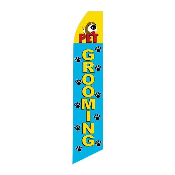 Pet Grooming - Super Novo Flag 12 ft Tall Sign
