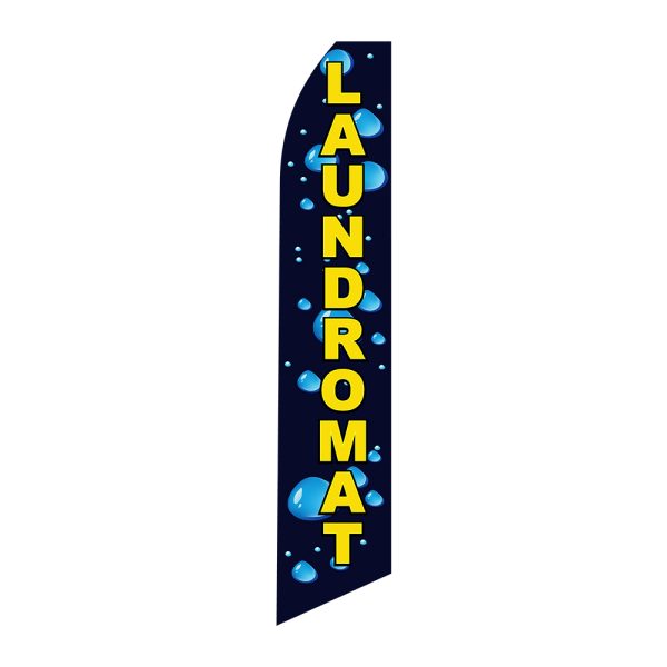 Laundromat - Super Novo Flag 12 ft Tall Sign