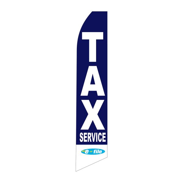 Tax Service Efile - Super Novo Flag 12 ft Tall Sign