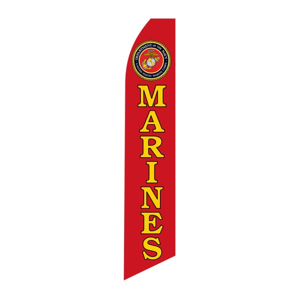 Marines - Super Novo Flag 12 ft Tall Sign