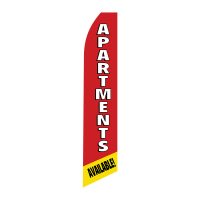 Apartments Available! - Super Novo Flag 12 ft Tall Sign