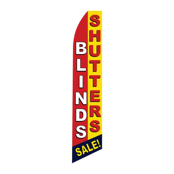 Blinds Shutters Sale! - Super Novo Flag 12 ft Tall Sign