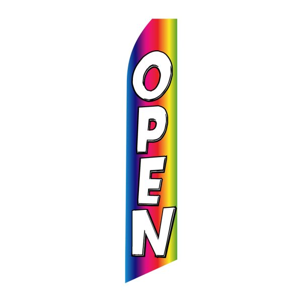 Open - Super Novo Flag 12 ft Tall Sign