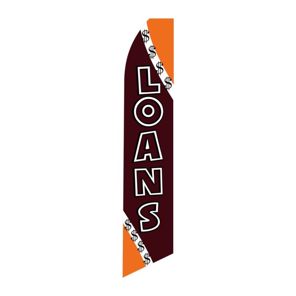 Loans - Super Novo Flag 12 ft Tall Sign