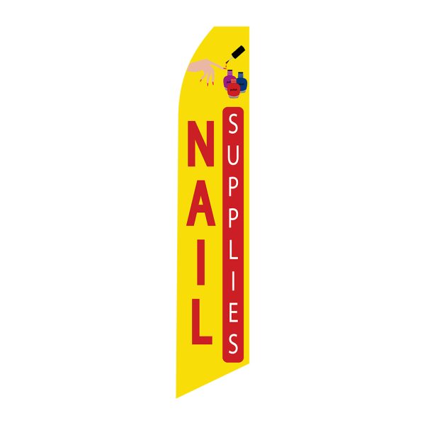 Nail Supplies - Super Novo Flag 12 ft Tall Sign