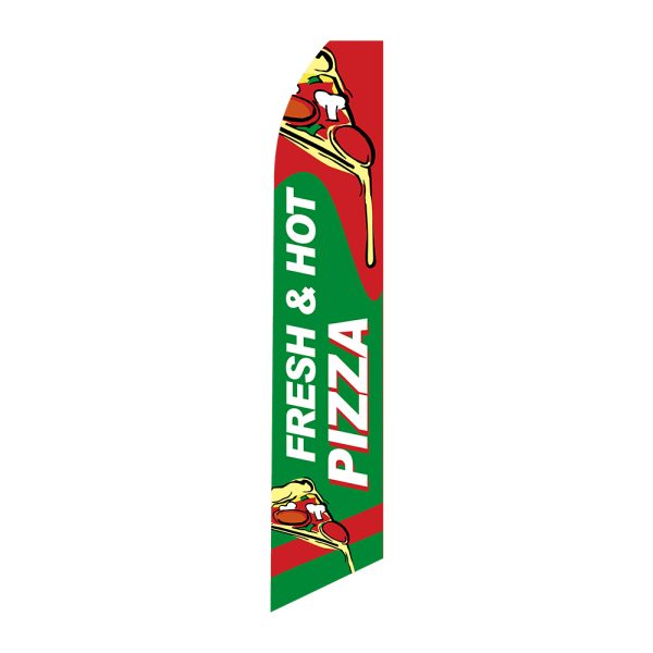 Fresh & Hot Pizza- Super Novo Flag 12 ft Tall Sign
