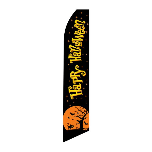 Happy Halloween - Super Novo Flag 12 ft Tall Sign