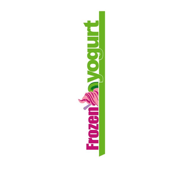 Frozen Yogurt - Super Novo Flag 12 ft Tall Sign