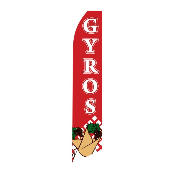 Gyros - Super Novo Flag 12 ft Tall Sign