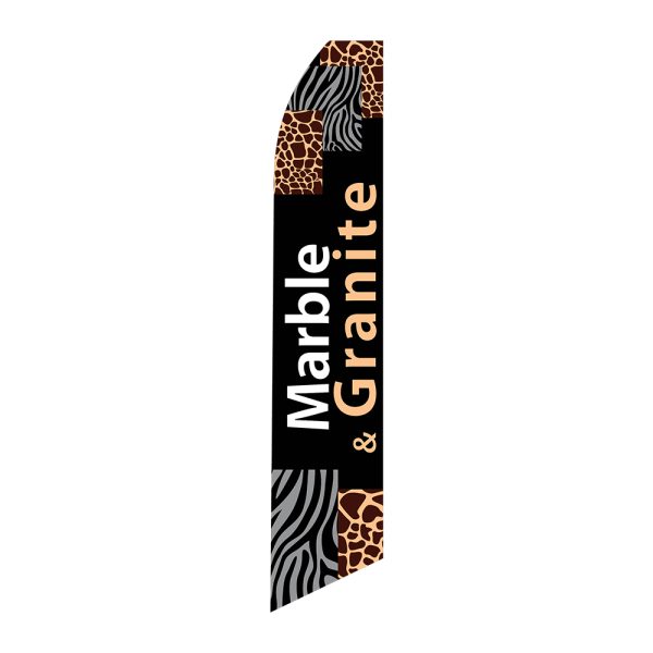 Marble & Granite - Super Novo Flag 12 ft Tall Sign