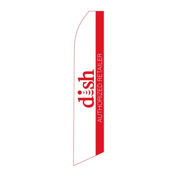 Dish Network Autohrized Retailer - Super Novo Flag 12 ft Tall Sign