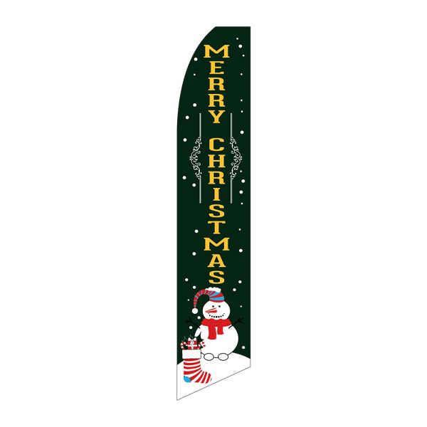 Merry Christmas - Super Novo Flag 12 ft Tall Sign