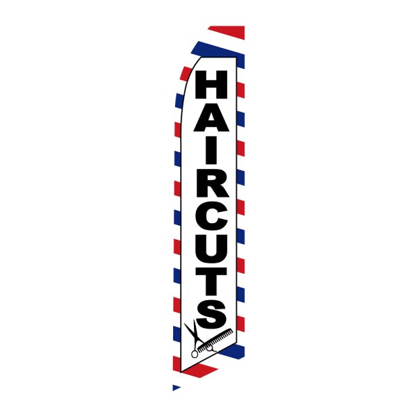 Haircuts - Super Novo Flag 12 ft Tall Sign
