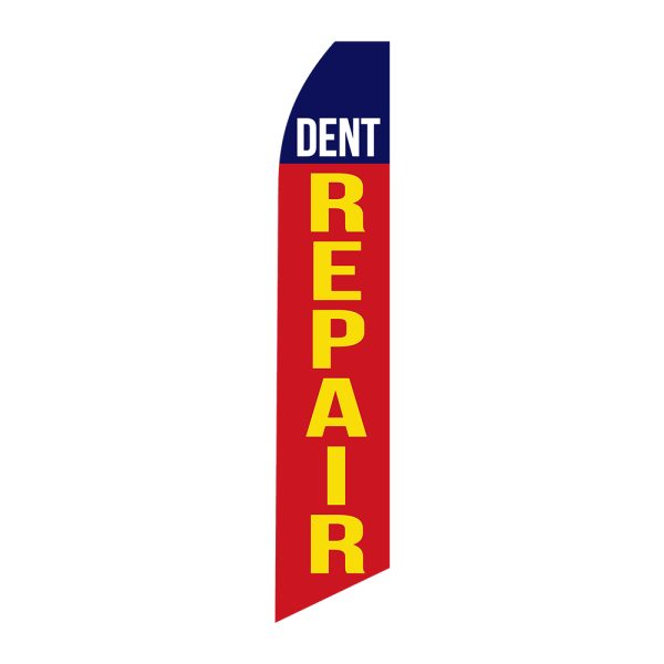Dent Repair - Super Novo Flag 12 ft Tall Sign