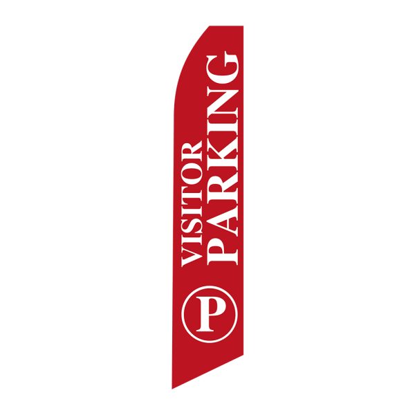 Visitor parking - Super Novo Flag 12 ft Tall Sign